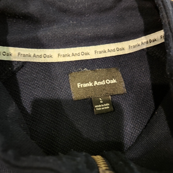 Men's Frank & Oak Navy Zip-up Cardigan Sweater Size Large- Excellent Condition - Picture 5 of 8